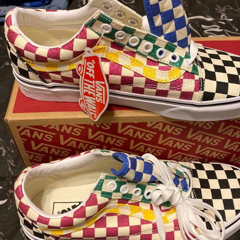 Glitter vans sneakers